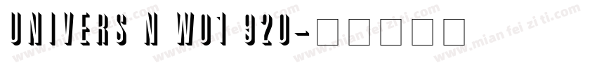 Univers N W01 920字体转换